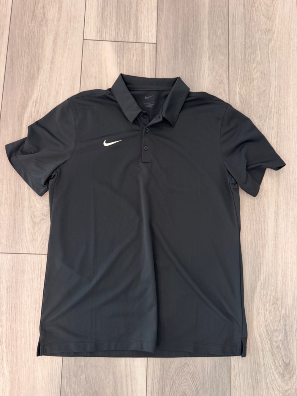 Nike Black Polo with White Swoosh